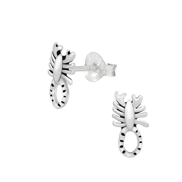 Silver Scorpion Stud Earrings - 1139 Silver Scorpion Stud Earrings - 1139