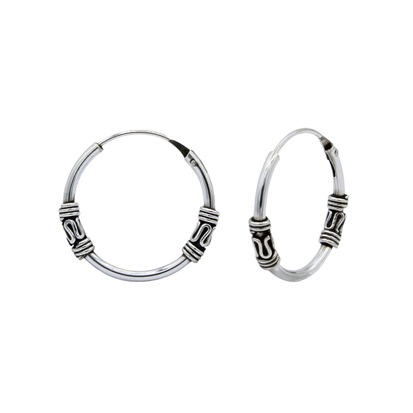 16mm Silver Bali Hoops - 1486 16mm Silver Bali Hoops - 1486