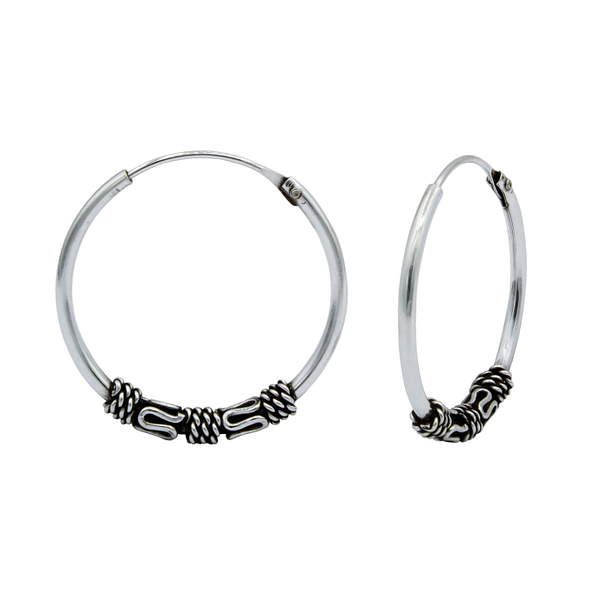 20mm Silver Bali Hoops - 1531 20mm Silver Bali Hoops - 1531