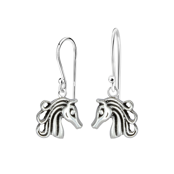 Silver Horse Earrings - 1411