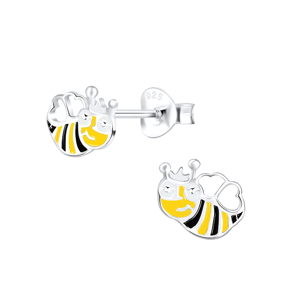 Silver Bee Stud Earrings - 1232