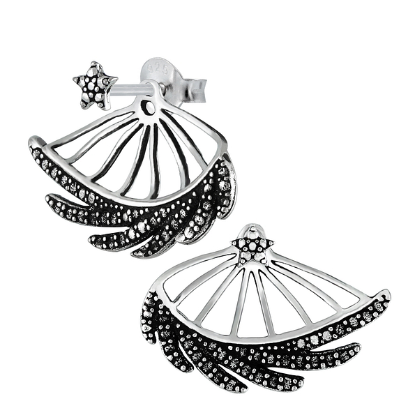 Silver Bohemian Star Ear Jacket - 1264