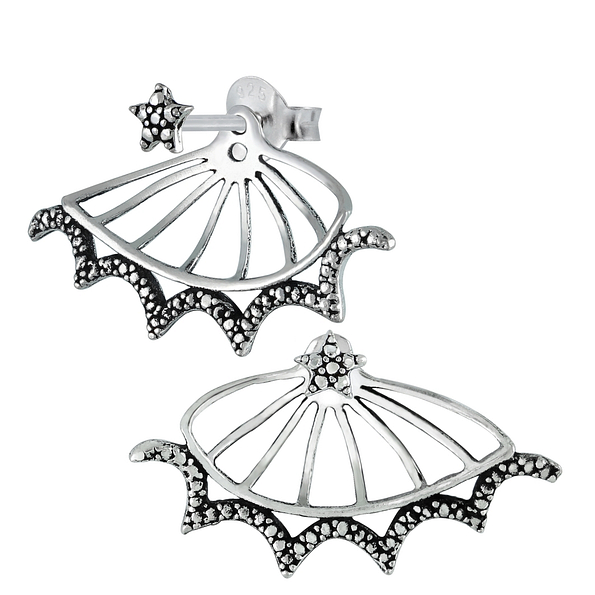 Silver Bohemian Star Ear Jacket - 1265