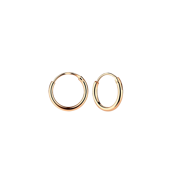 10mm Silver Hoop Earrings - 4857