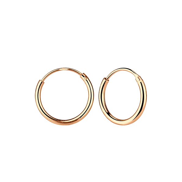 12mm Silver Hoop Earrings - 3687