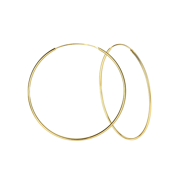 60mm Silver Hoop Earrings - 4870