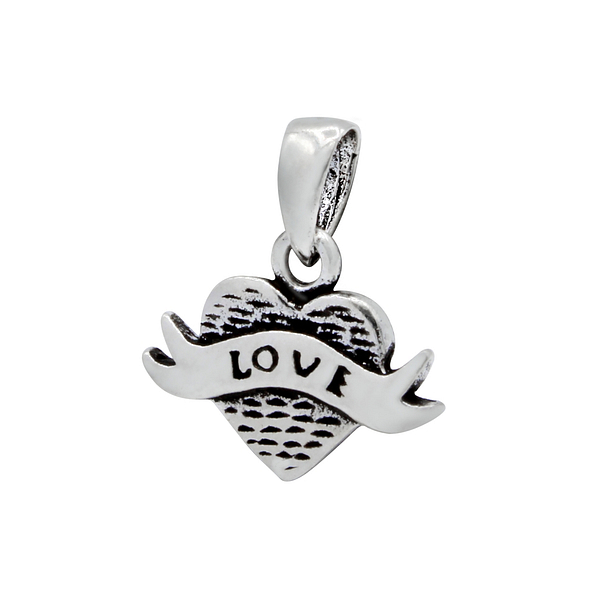 Silver Heart Pendant - 1446