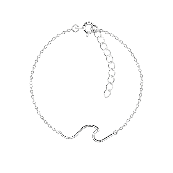 Silver Wave Bracelet - 1723