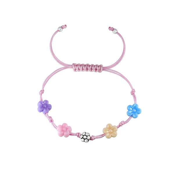 Silver Flower Friendship Bracelet - 1775