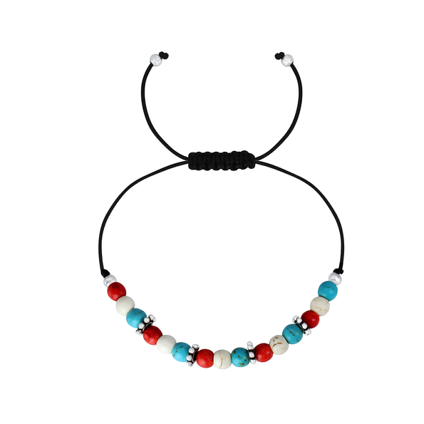 Silver Beaded Friendship Bracelet - 1790