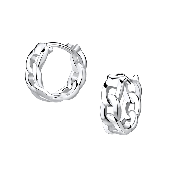 Silver Intertwining Hoop Earrings - 1607