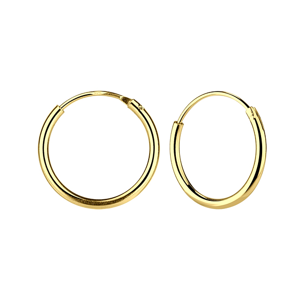 16mm Silver Hoop Earrings - 7481