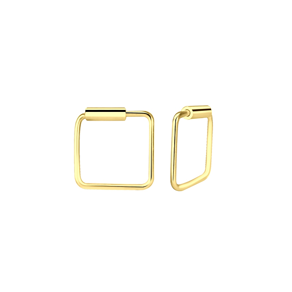 8mm Silver Square Hoop Earrings - 1644