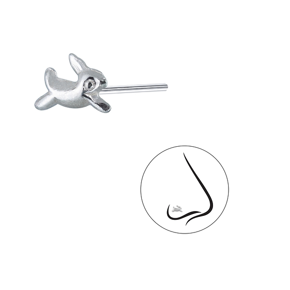 Silver Rabbit Nose Stud - 1576