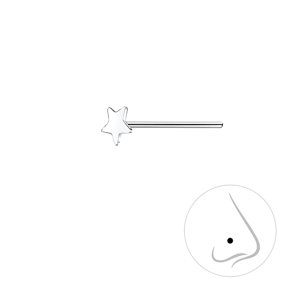Silver Star Nose Stud - 1582