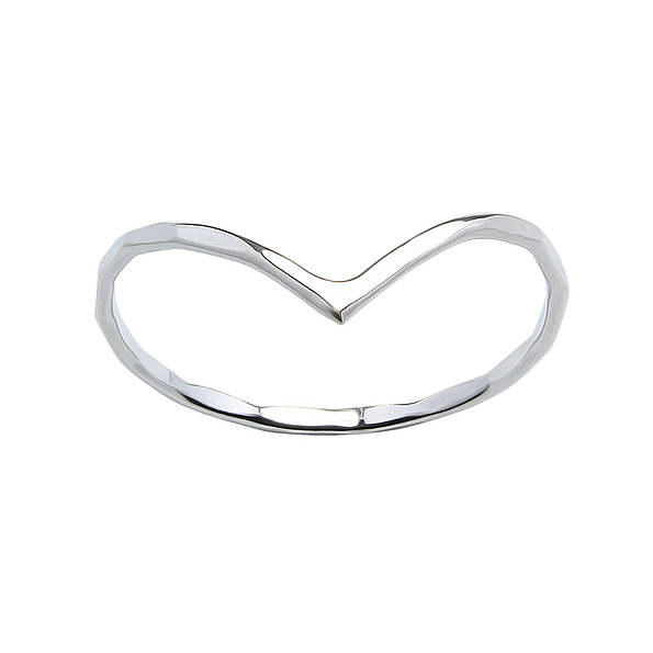 Silver Chevron Ring - 1683