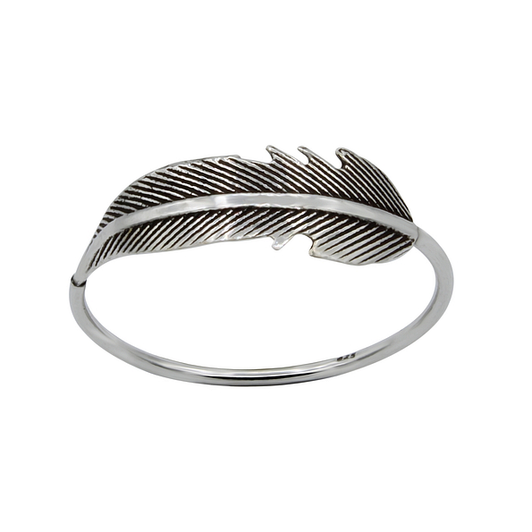 Silver Feather Ring - 1686