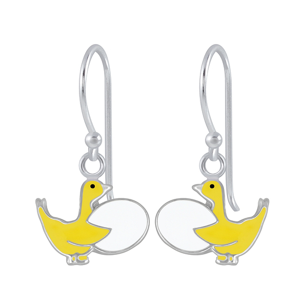 Silver Goose Earrings - 1852