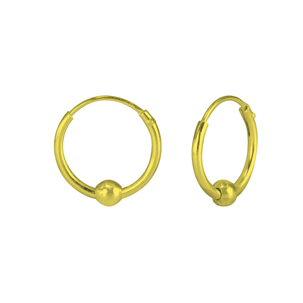Silver Ball Hoop Earrings - 1912