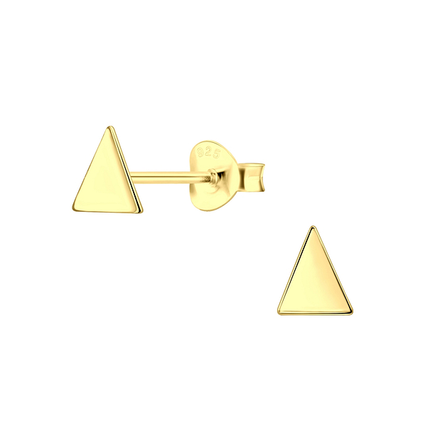 Silver Triangle Stud Earrings - 2146