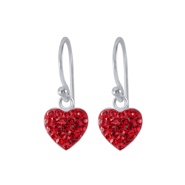 Silver Heart Earrings - 2152