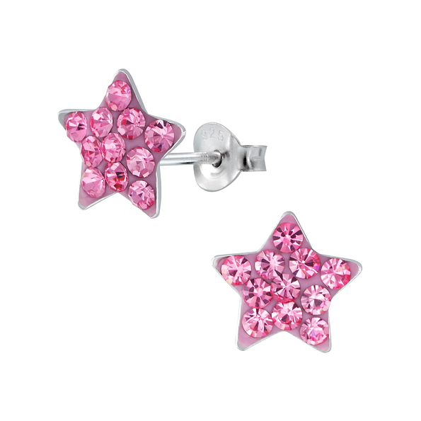 Silver Star Stud Earrings - 2028