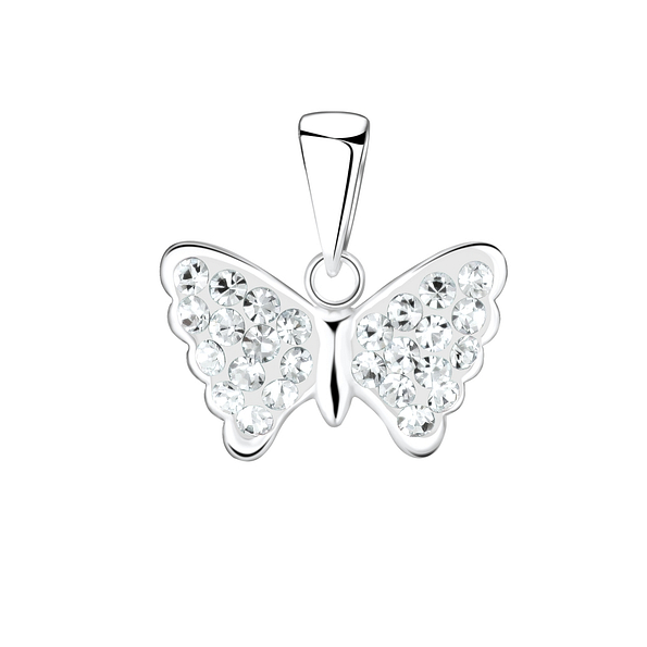 Silver Butterfly Pendant - 2196