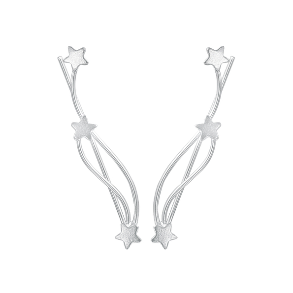 Silver Star Ear Climbers - 2782