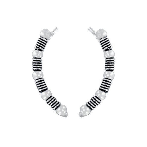 Silver Bali Ear Climbers - 2785