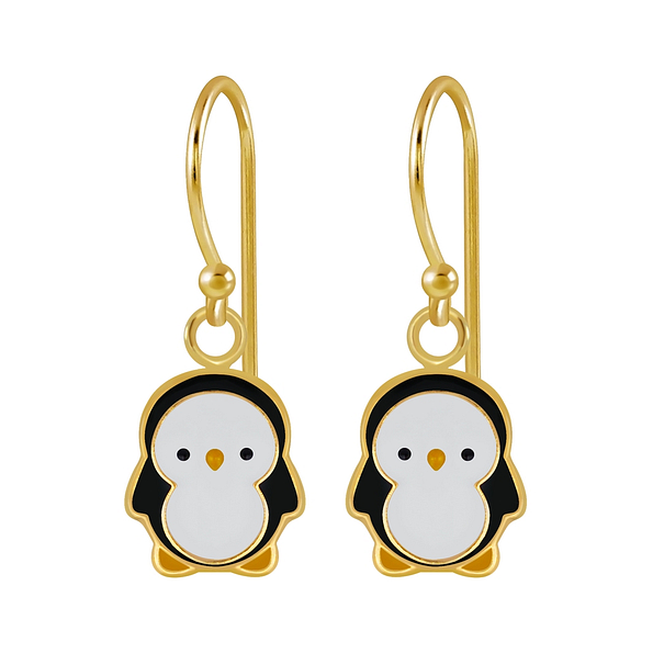 Silver Penguin Earrings - 2730