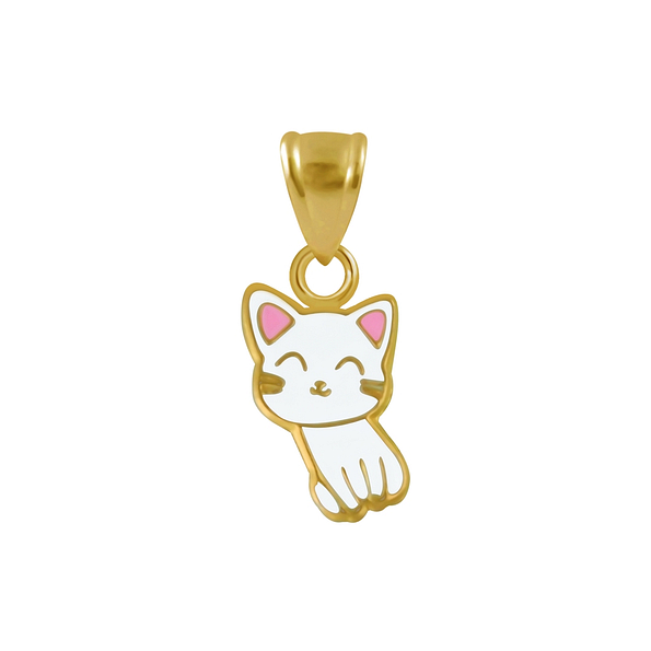 Silver Cat Pendant - 2578