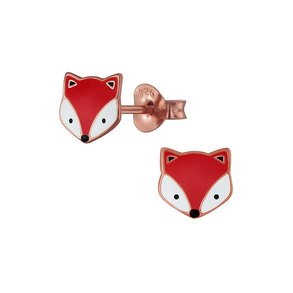 Silver Fox Stud Earrings - 2940