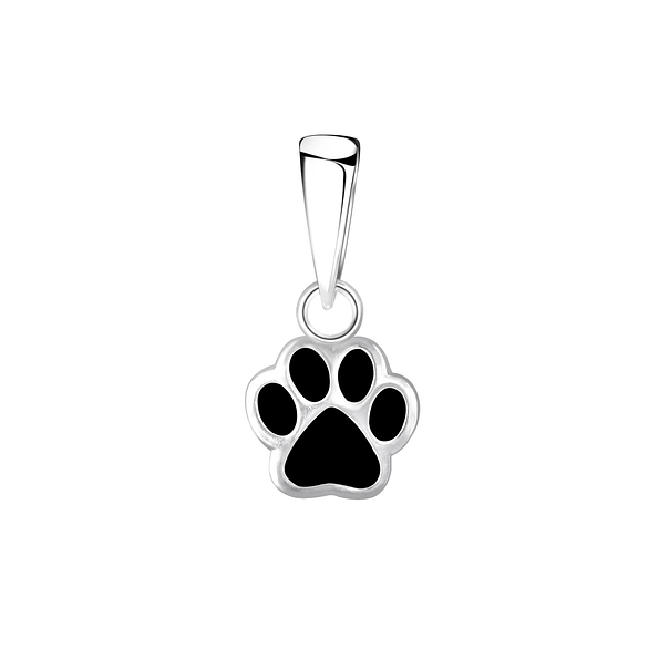 Silver Paw Print Pendant - 3824