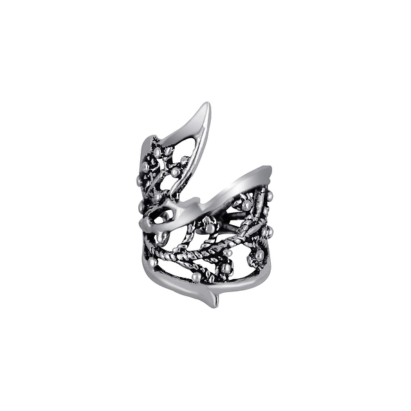 Silver Patterned Ear Cuff - 3228