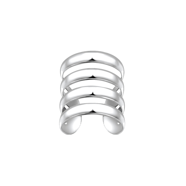Silver Four Line Ear Cuff - 3226