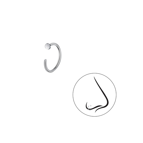 8mm Silver Nose Ring - 3375