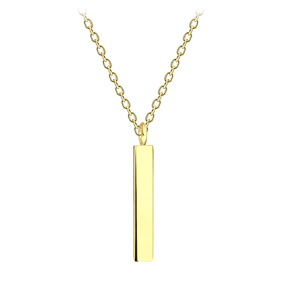 Silver Bar Necklace - 3553