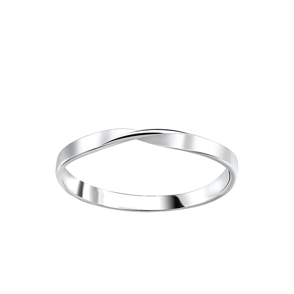 Silver Twisted Ring - 3444