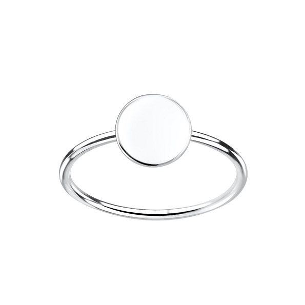 Silver Round Ring - 3573