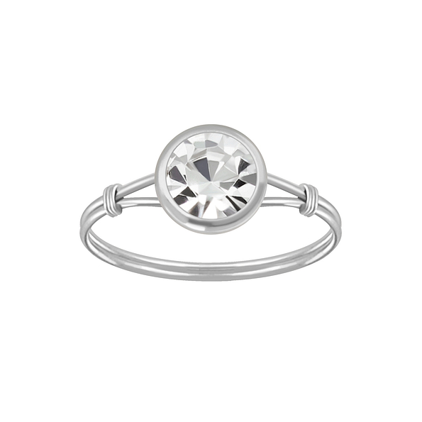 Silver Handmade Solitaire Ring - 3462 Silver Handmade Solitaire Ring - 3462