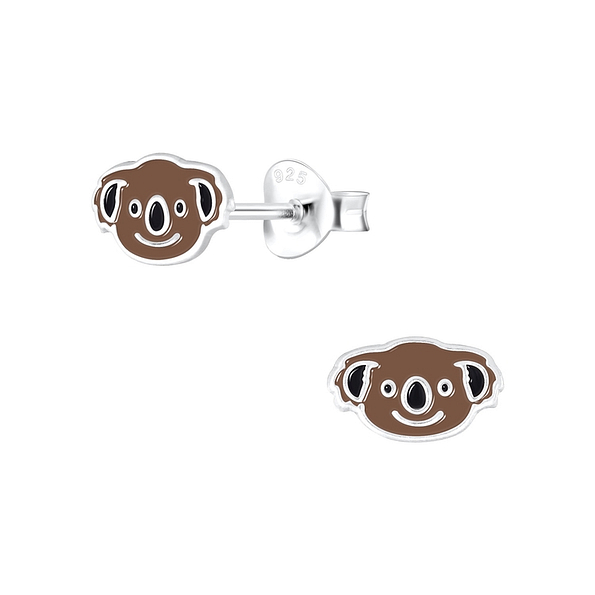 Silver Koala Stud Earrings - 4211