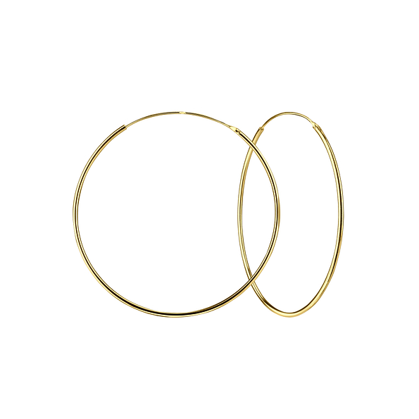 50mm Silver Hoop Earrings - 3696 50mm Silver Hoop Earrings - 3696