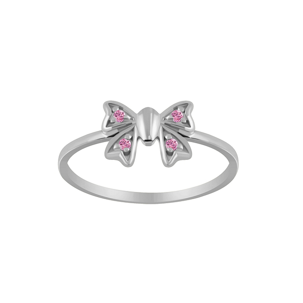 Silver Bow Cubic Zirconia Ring - 3867 Silver Bow Cubic Zirconia Ring - 3867