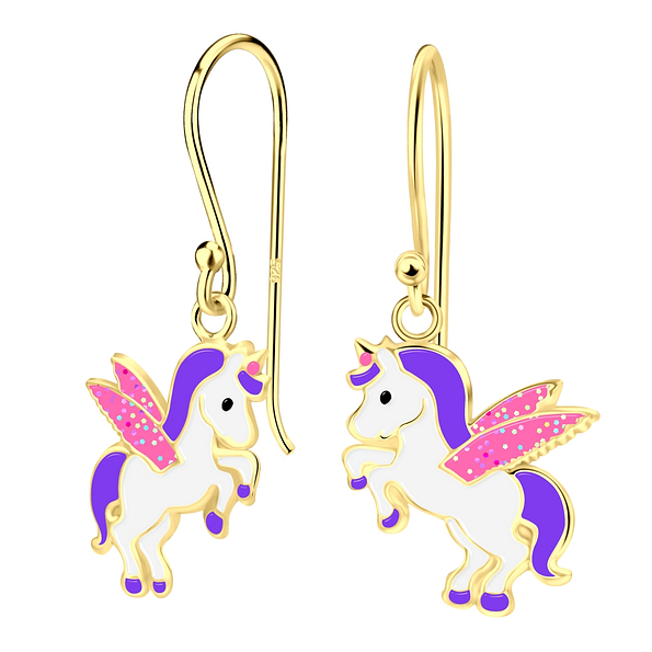 Silver Unicorn Earrings - 4262