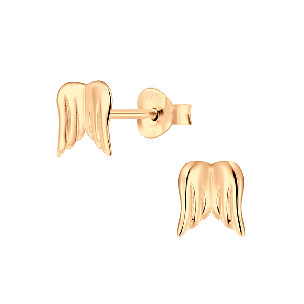 Silver Wing Stud Earrings - 6465