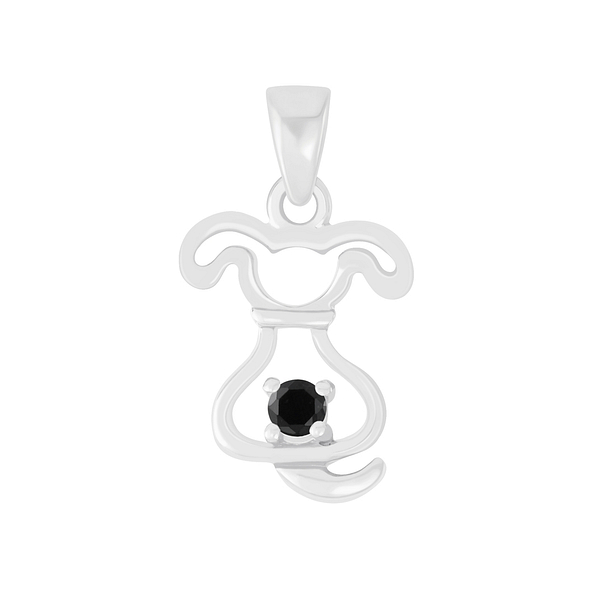 Silver Dog Pendant - 4526