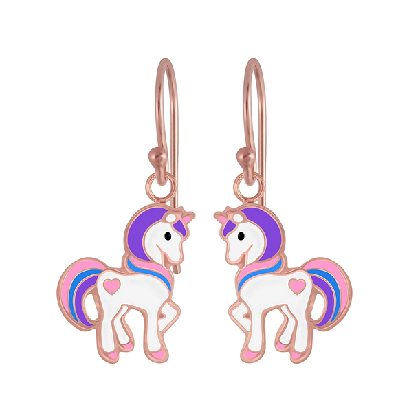 Silver Unicorn Earrings - 4798