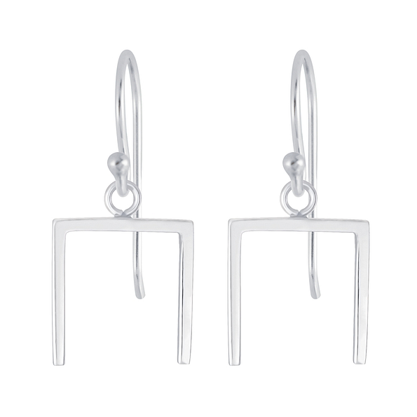 Silver Geometric Earrings - 4734