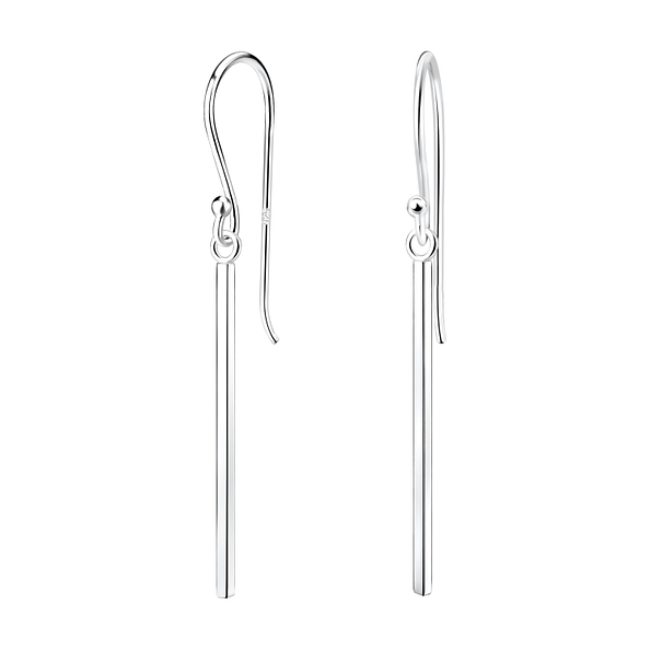 Silver Bar Earrings - 5190