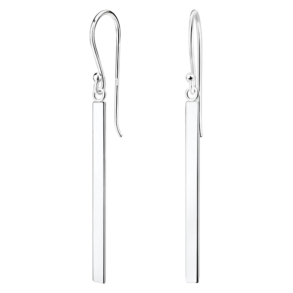 Silver Bar Earrings - 5196